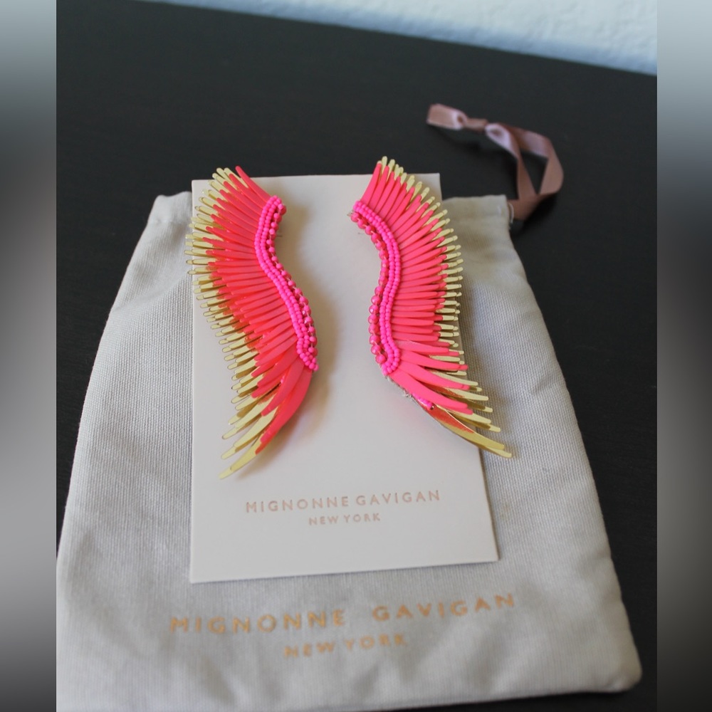 Mignonne Gavigan earrings - hot pink NWT